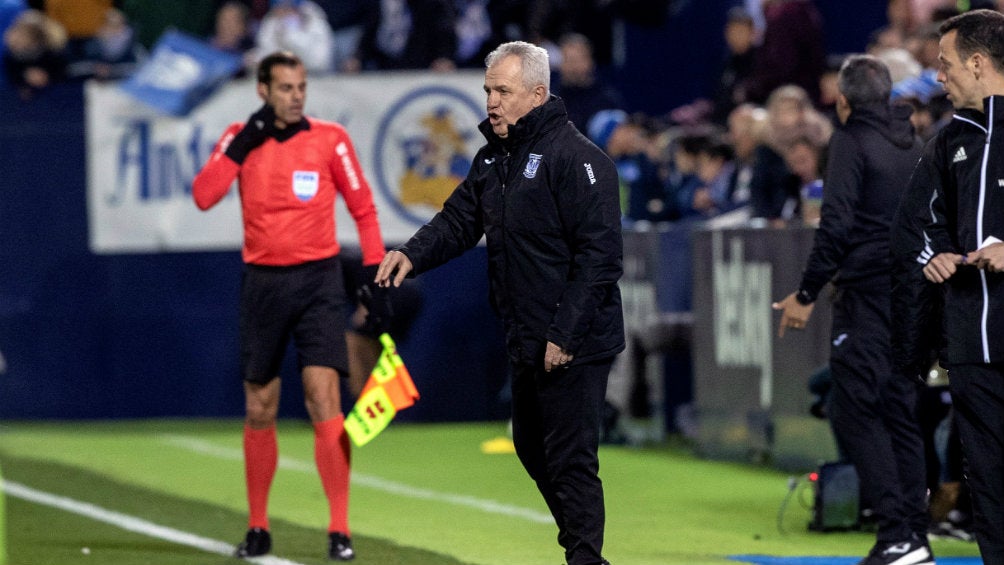 Javier Aguirre durante un partido de Leganés