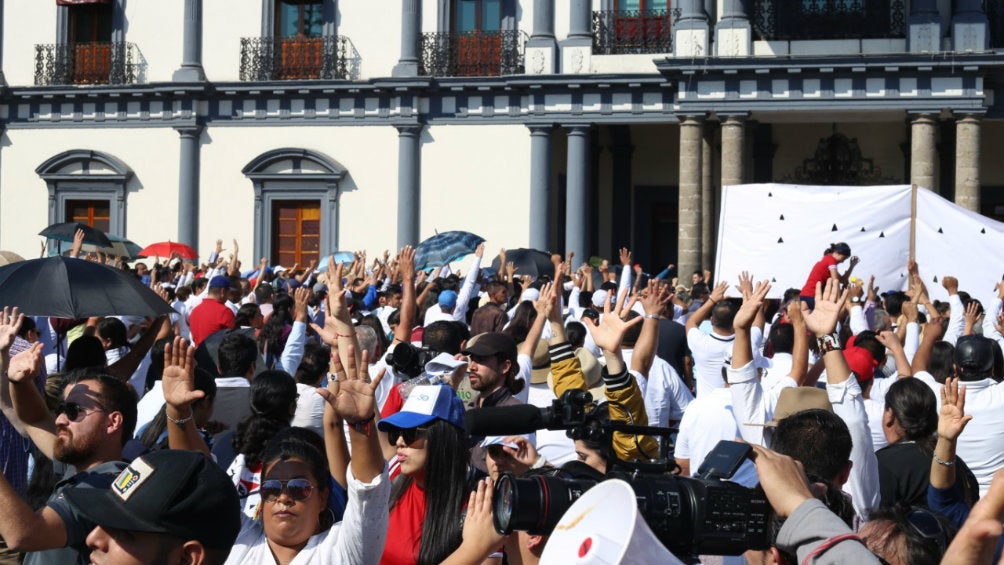 La protesta de los estudiantes de la UAN