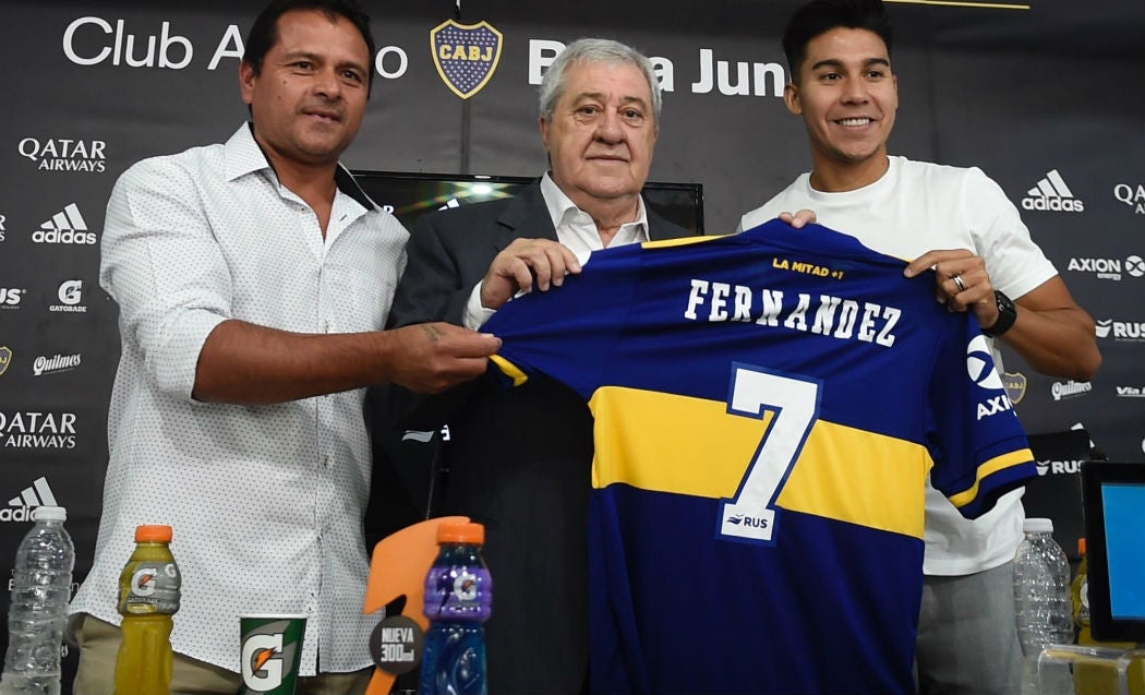 Presentación de Pol Fernández con Boca Juniors 