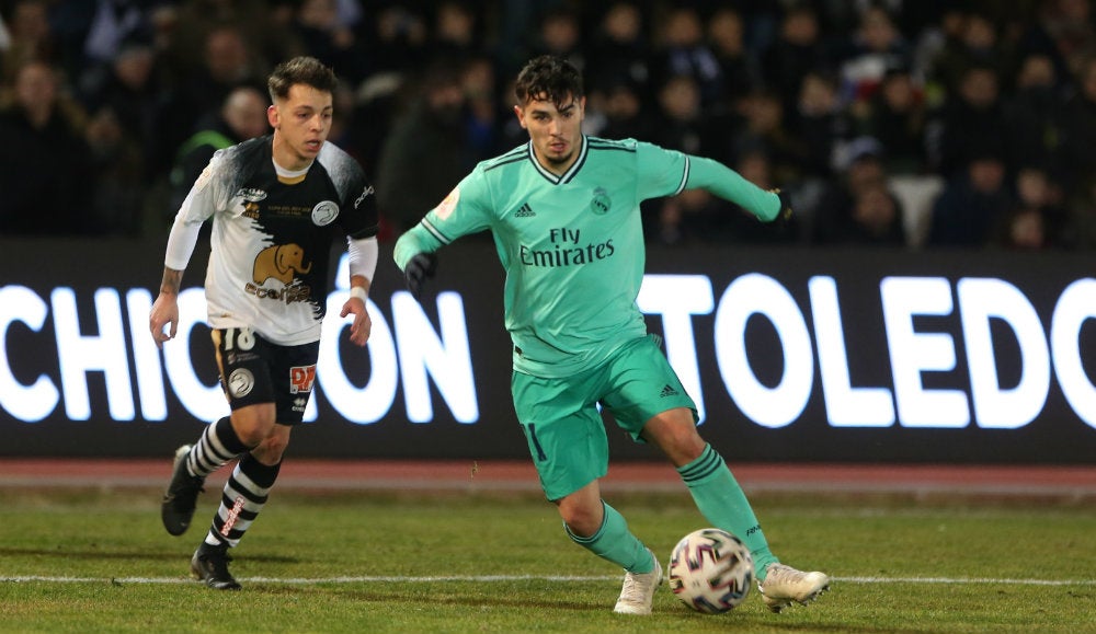 Álvaro Romero durante el partido ante Real Madrid