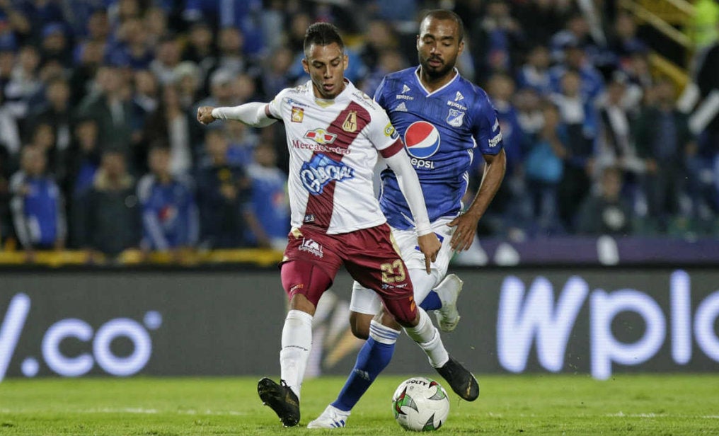 Alex Castro durante un partido con Deportivo Cali