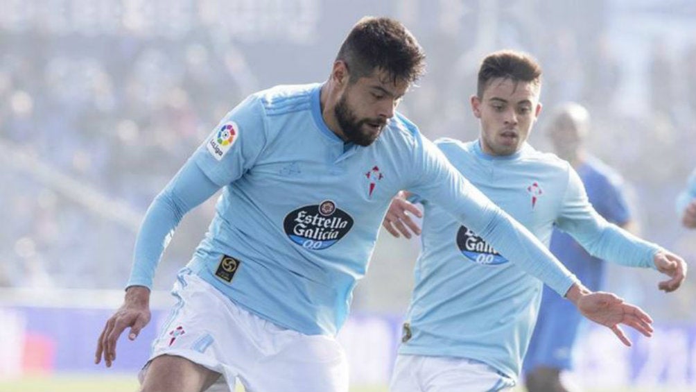 Araujo en un partido con el Celta