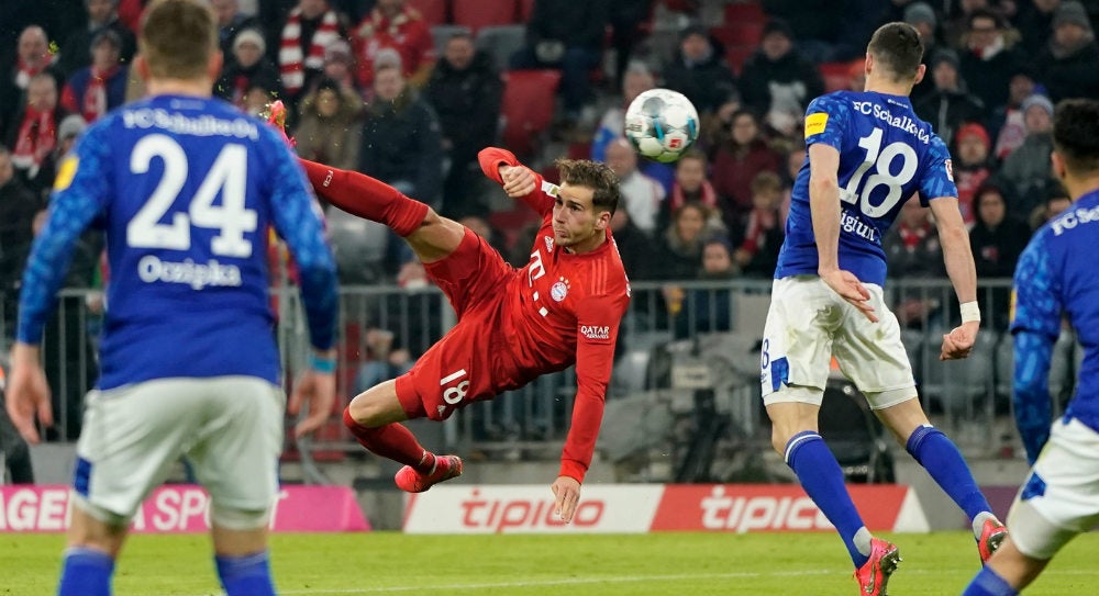 Leon Goretzka previo a anotar con Bayern Múnich