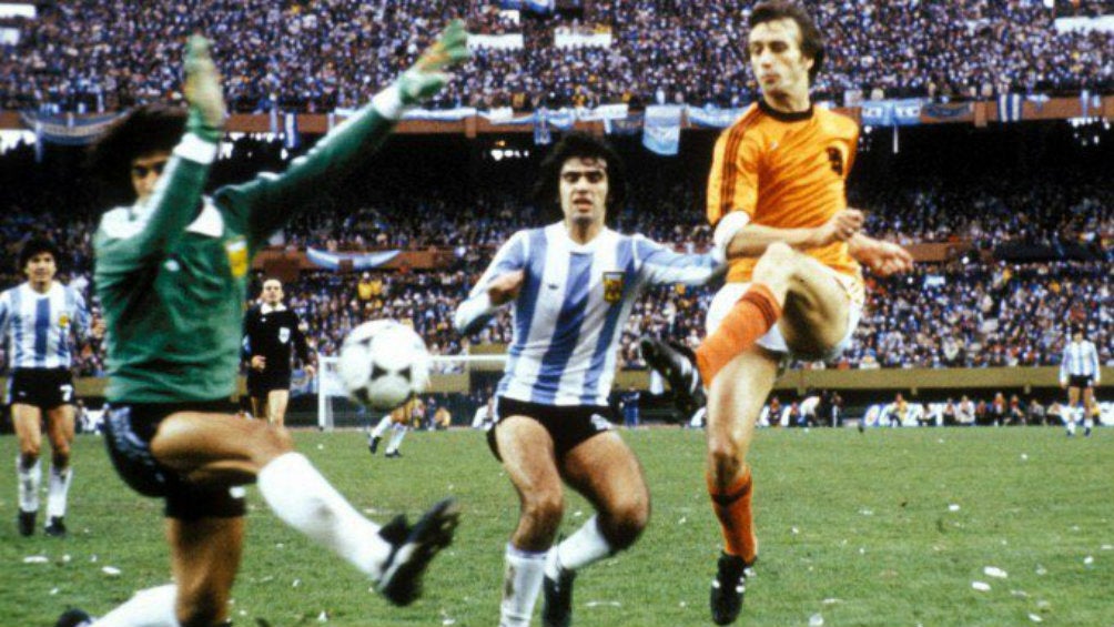 Robert Rensenbrink durante la Final ante Argentina, en 1978