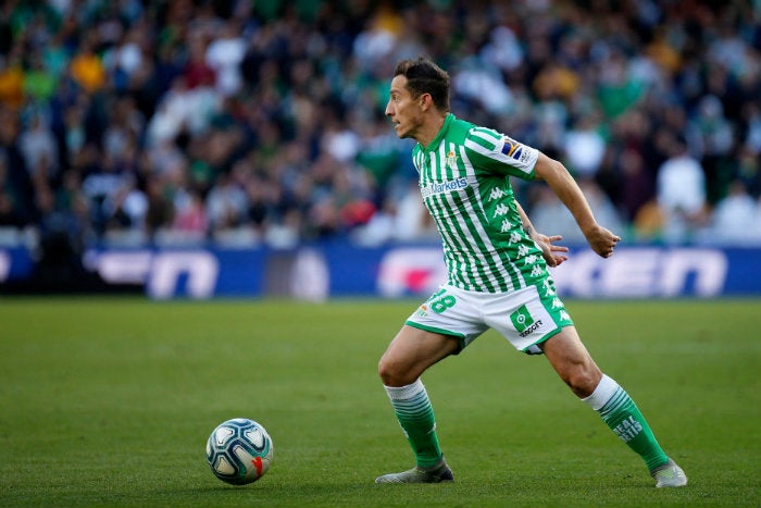 Guardado, en un partido del Betis