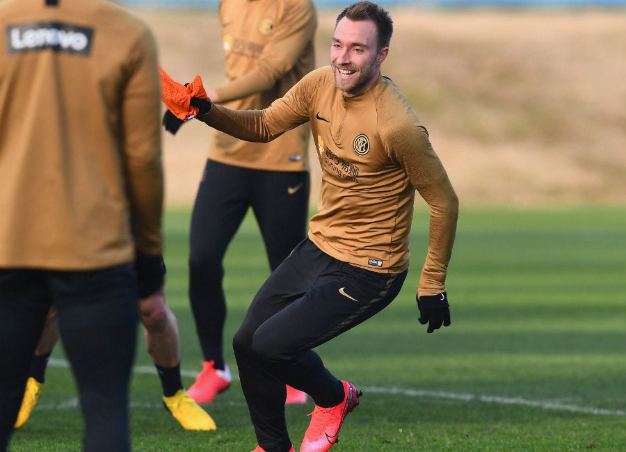 Christian Eriksen, ya entrenó con el Inter de Milán, su nuevo equipo