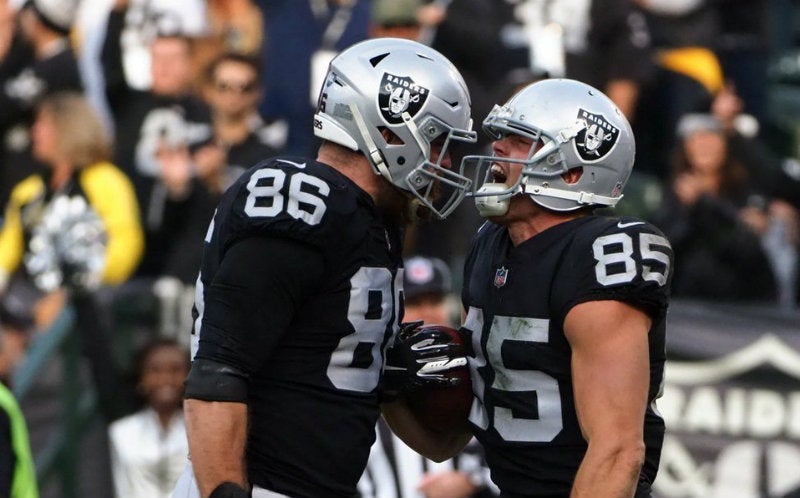 Raiders de Oakland en partido de NFL