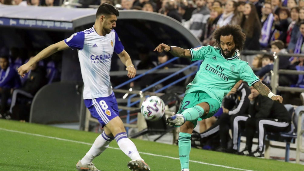 Marcelo en el partido ante el Real Zaragoza