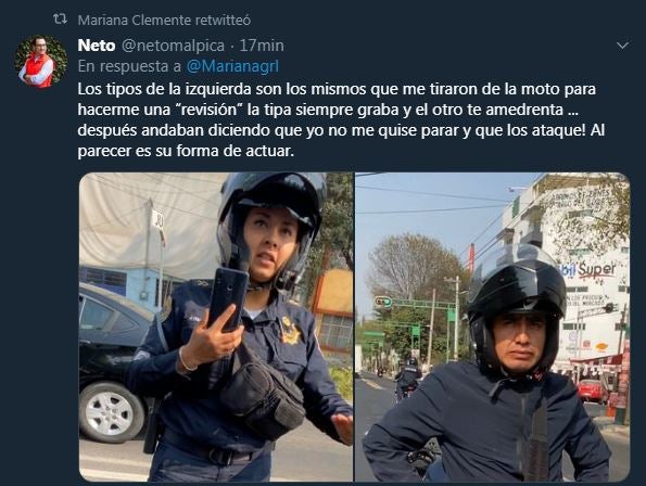 Usuario que sufrió de algo similar por los mismos policías