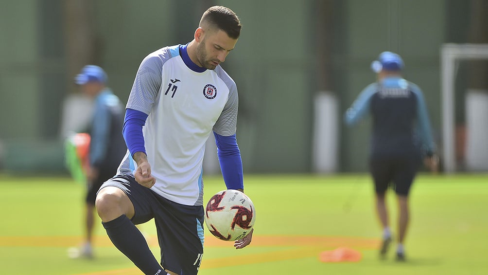 Méndez, en el entrenamiento de este jueves en La Noria