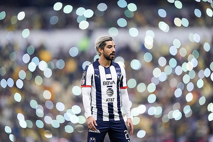 Pizarro, en un partido de Rayados