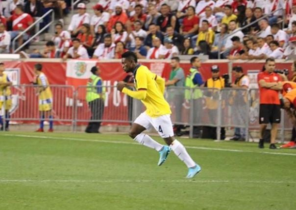 Jonathan Borja, en un partido de Ecuador