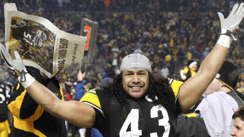 Troy Polamalu celebra una victoria