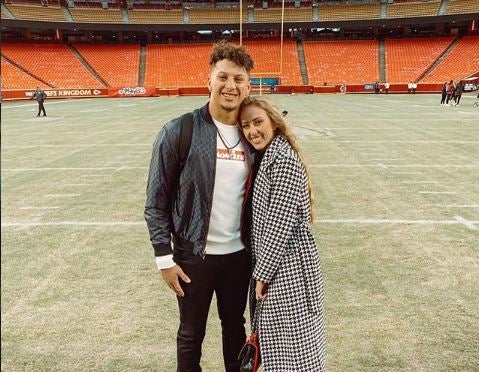 Mahomes y Brittany Matthews, en una sesión