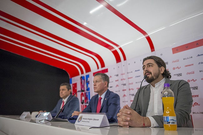 Amaury, en conferencia de prensa con Peláez y Tena