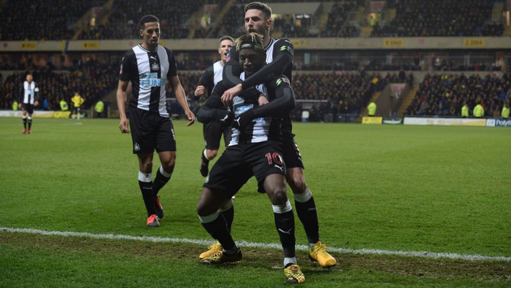 Jugadores del Newcastle, en festejo de gol