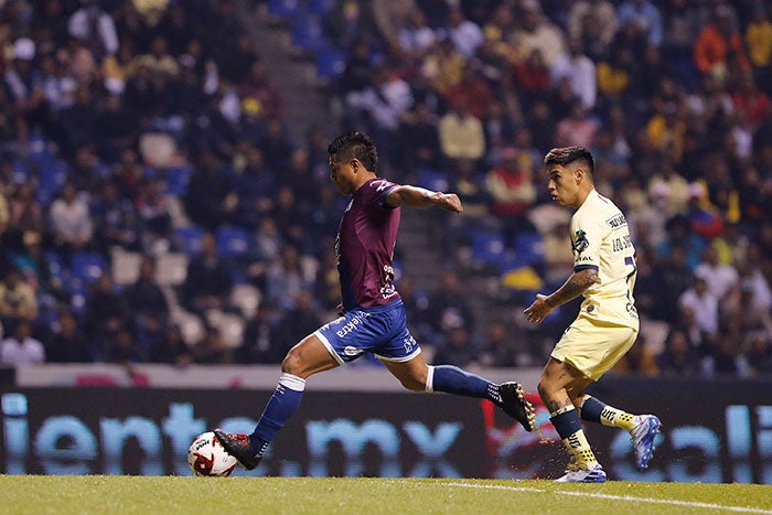 Suárez, en el partido ante Puebla