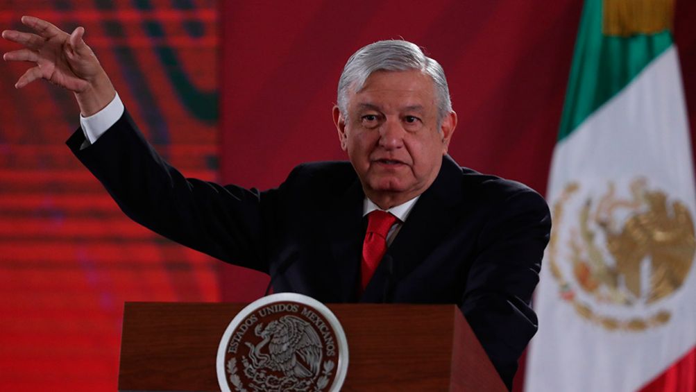 AMLO en una conferencia de prensa