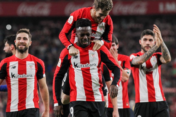 Iñaki Williams celebrando su anotación ante Barcelona