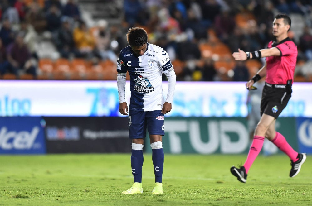 Pablo López, durante un partido del Pachuca