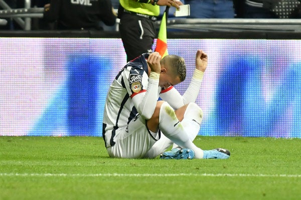 Funes Mori celebrando una anotación con Monterrey