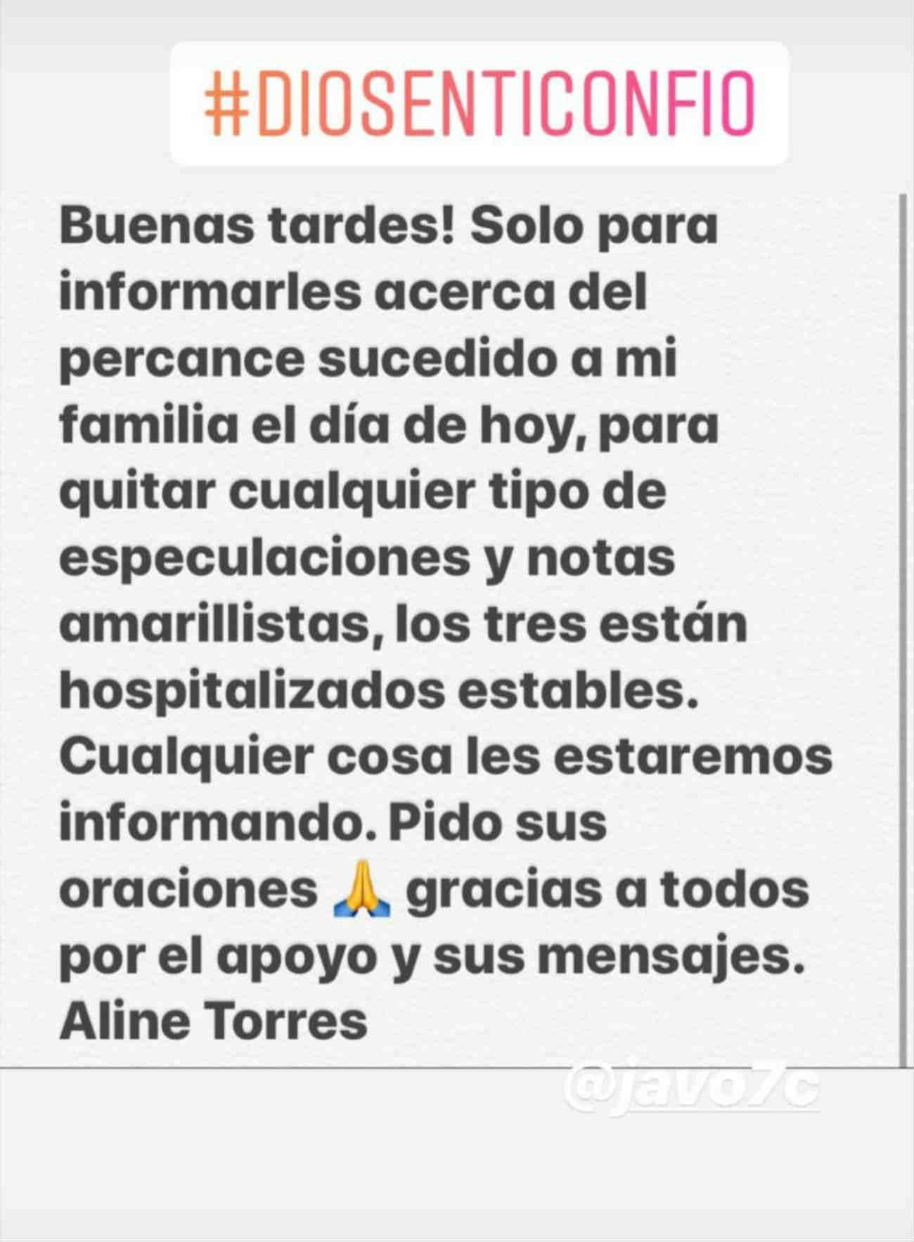 Mensaje de Aline Torres