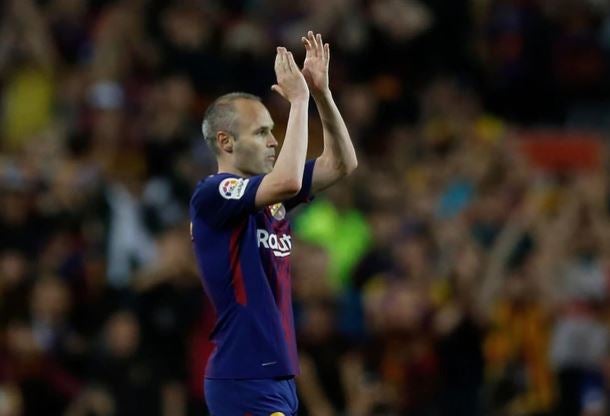 Iniesta, en un partido del Barcelona