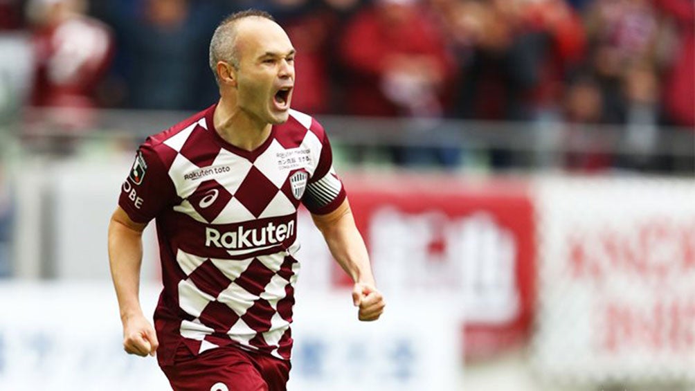 Iniesta, en un partido del Vissel Kobe