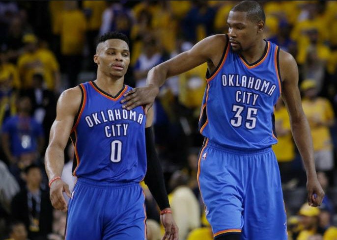 Russell Westbrook y 'Durantula' cuando jugaban en OKC