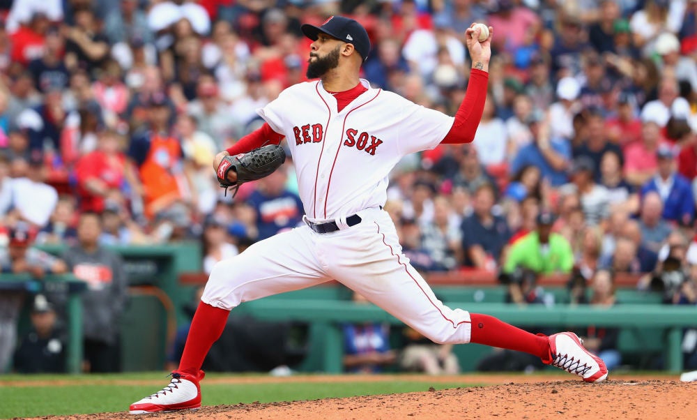 David Price durante un partido con Boston