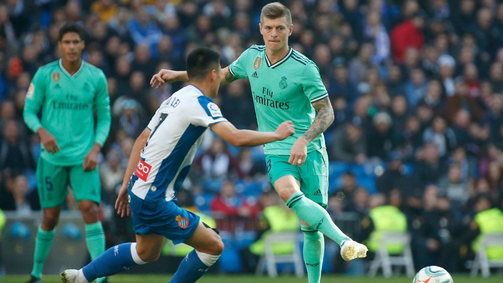 Toni Kroos durante un partido con el Real Madrid