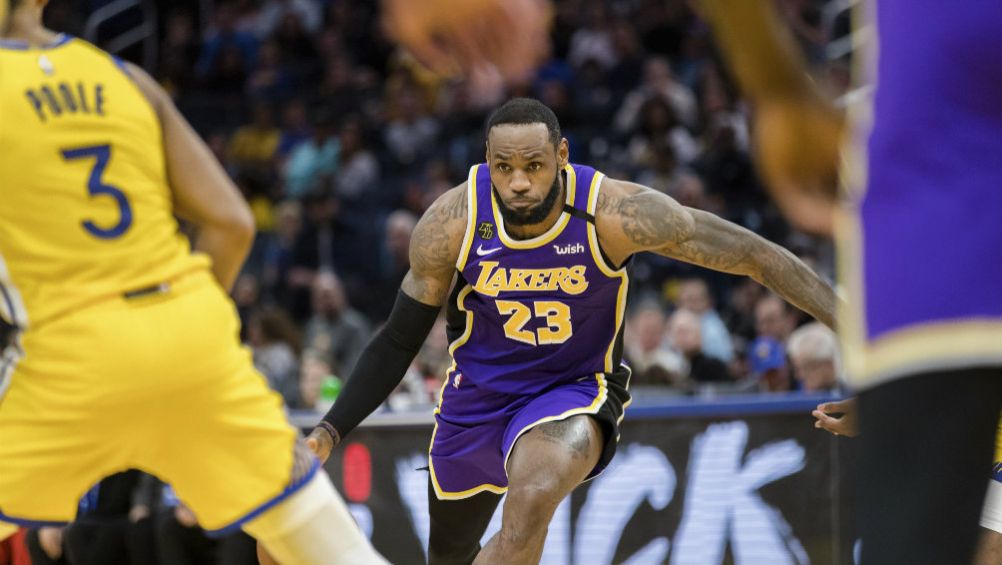 LeBron James, durante un partido de Laikers