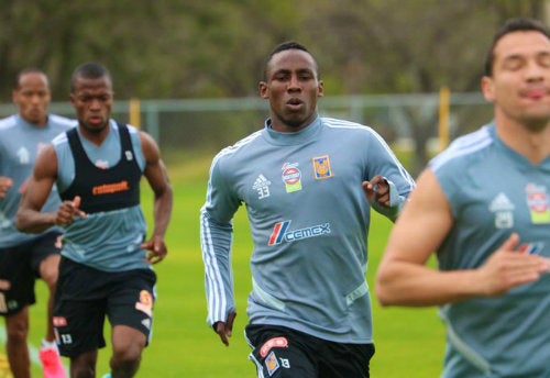 El delantero de Tigres durante un entrenamiento