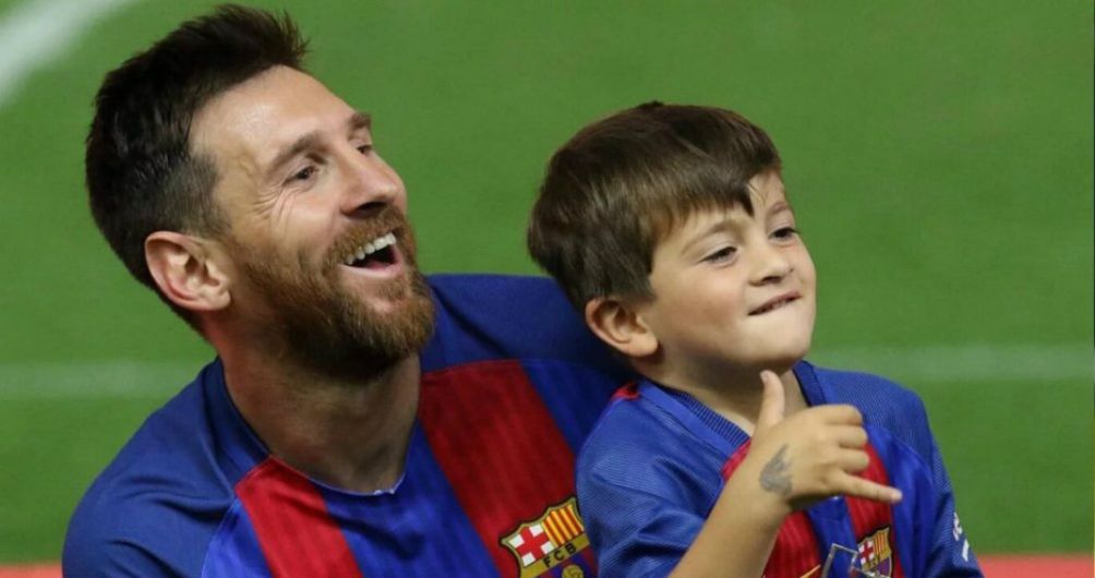 Leo Messi y Thiago 