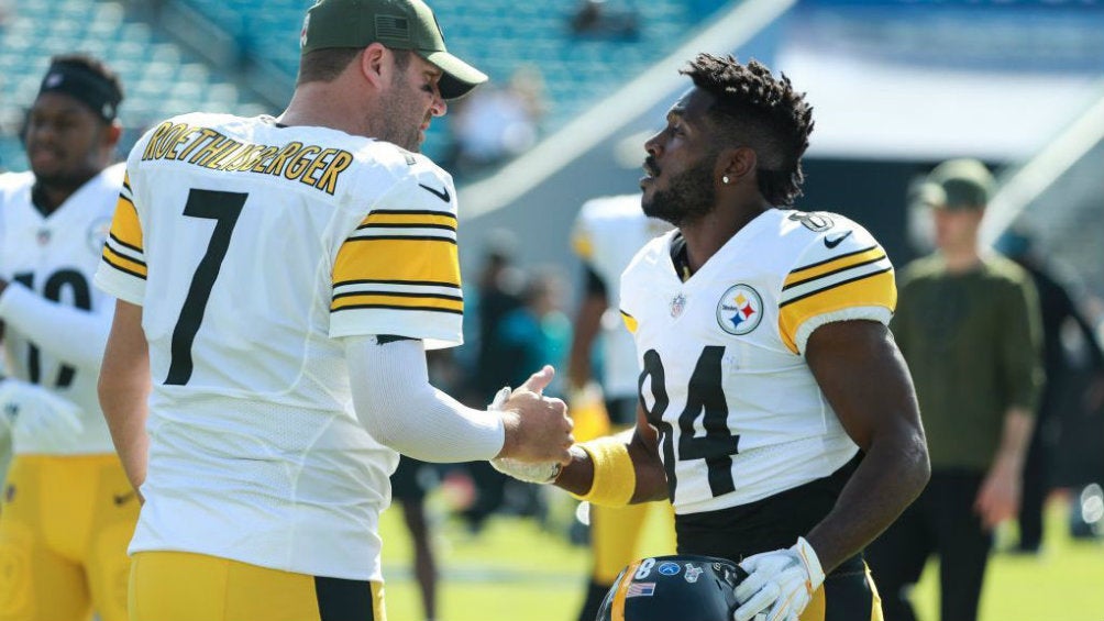 Ben Roethlisberger y Antonio Brown cuando jugaban en los Steelers