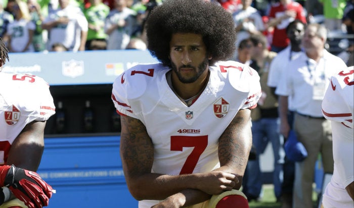 Kaepernick, en protesta