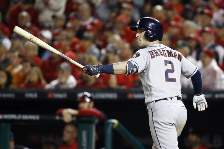  Alex Bregman en partido de los Astros