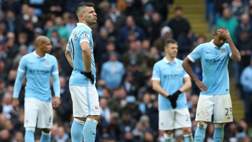 Jugadores del Man City, en lamento