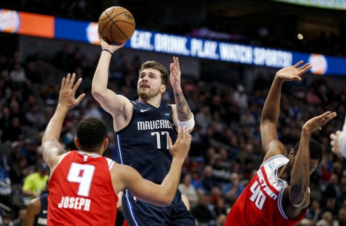 El jugador de los Mavericks durante un partido