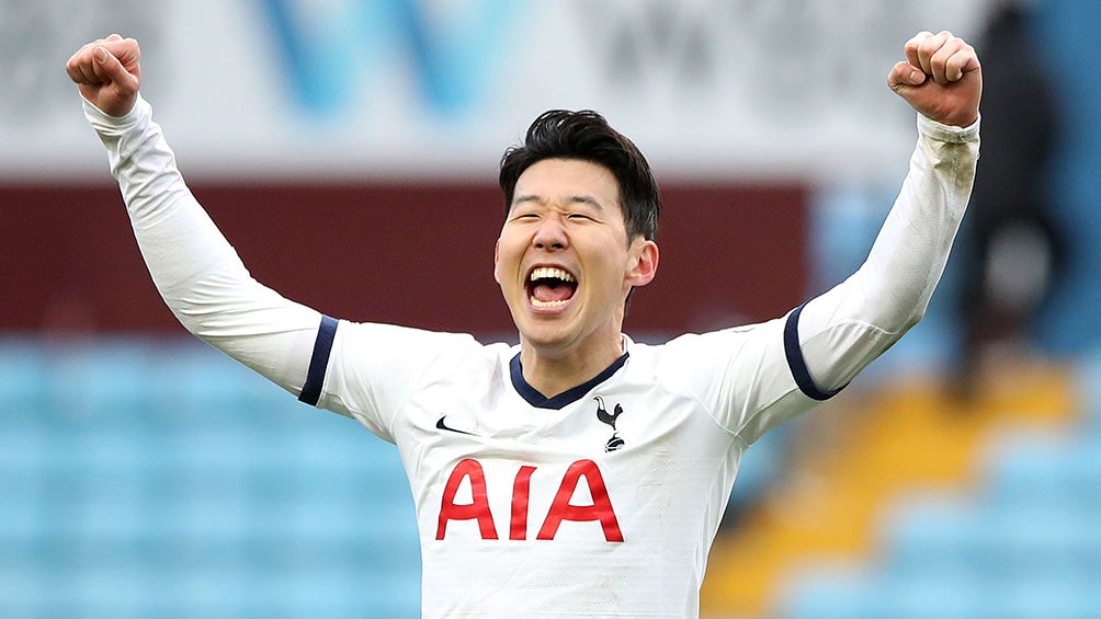 Min celebra el gol del triunfo contra Aston Villa