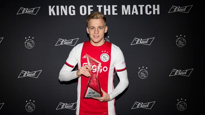 Donny van de Beek fue elegido el Jugador del Partido