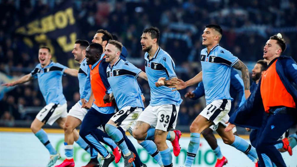 Lazio celebra con su gente el triunfo ante el inter