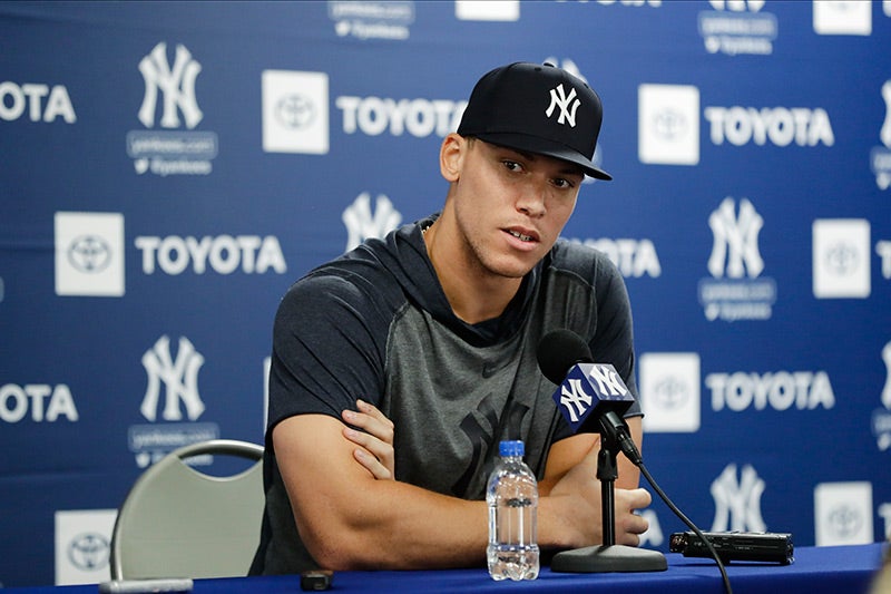 La estrella de los Yankees, en conferencia de prensa