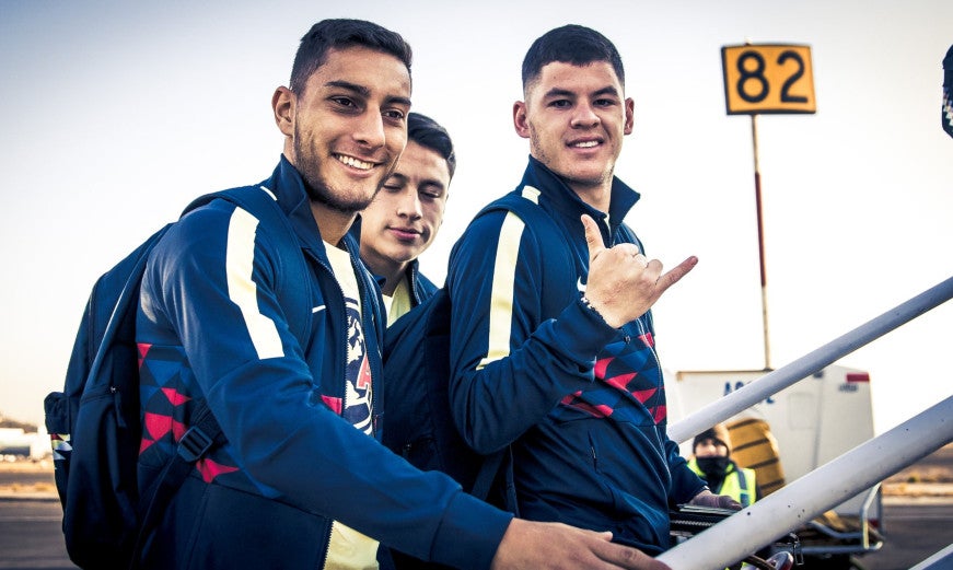 Sebastián Cáceres y Richard Sánchez antes de viajar a Gautemala