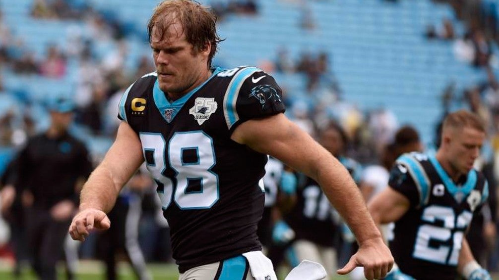 Greg Olsen como jugador de Carolina Panthers 