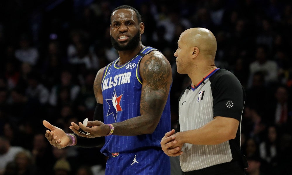 LeBron James durante el partido de las Estrellas de la NBA