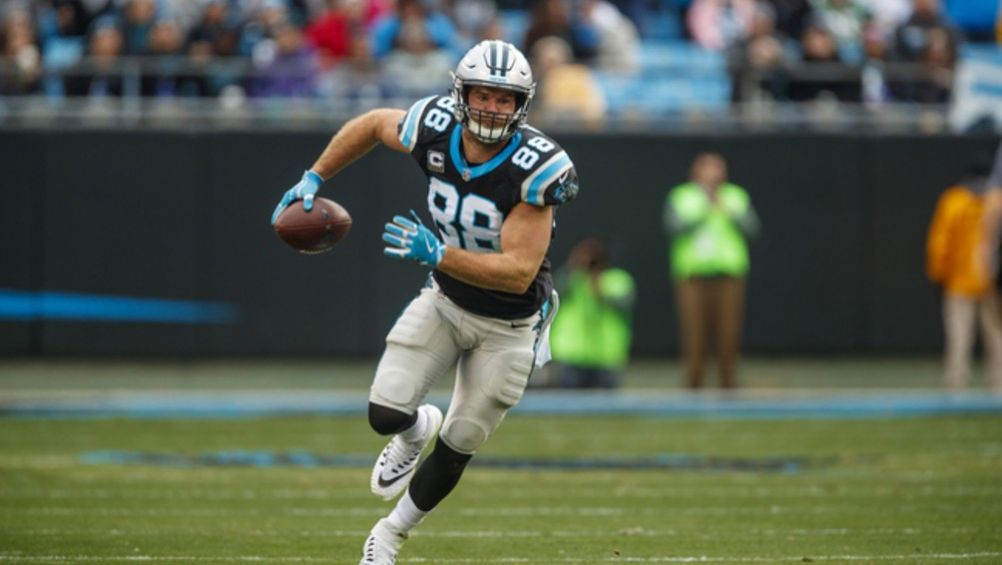 Greg Olsen como jugador de Carolina Panthers 