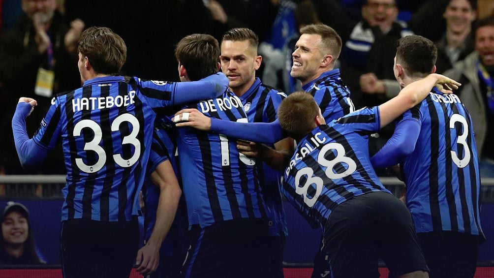 Atalanta celebrando triunfo