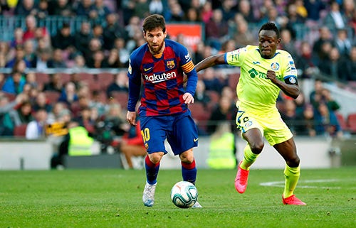 El argentino en un partido del Barcelona