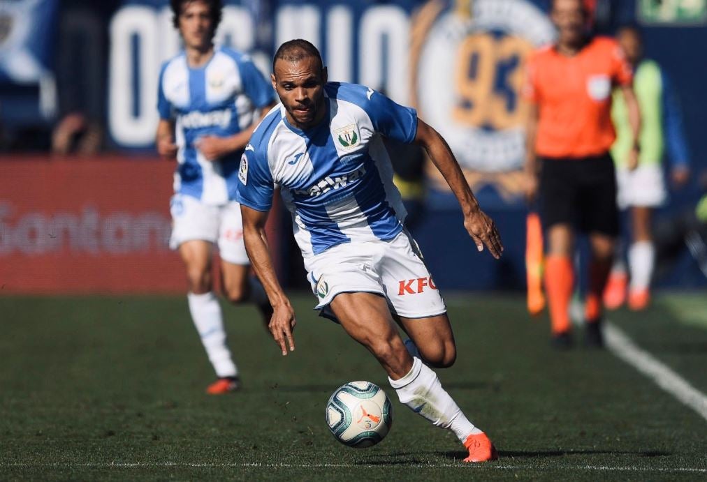 Braithwaite durante un juego con el Leganés